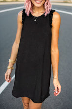 Load image into Gallery viewer, Ruffled Round Neck Sleeveless Mini Dress