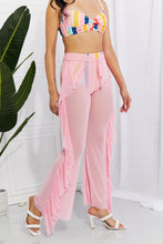 Load image into Gallery viewer, Marina West Swim Take Me To The Beach Mesh Ruffle Cover-Up Pants