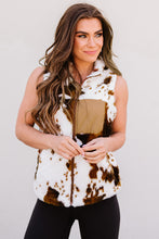 Load image into Gallery viewer, Animal Pattern Zip-Up Plush Vest with Pockets