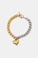 Load image into Gallery viewer, Chain Heart Charm Bracelet