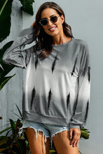 Load image into Gallery viewer, Tie-Dye Drop Shoulder Round Neck Sweatshirt