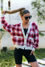 Load image into Gallery viewer, Plaid Button Down Jacket with Pockets
