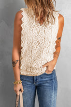 Load image into Gallery viewer, Scalloped V-Neck Lace Tank