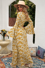 Load image into Gallery viewer, Paisley Print Bell Sleeve V-Neck Maxi Dress