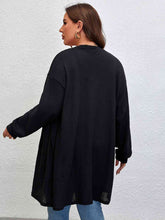 Load image into Gallery viewer, Plus Size Open Front Long Sleeve Cardigan