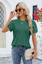 Load image into Gallery viewer, Round Neck Petal Sleeve T-Shirt