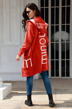 Load image into Gallery viewer, Open Front Long Sleeve Hooded Cardigan