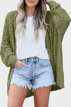 Load image into Gallery viewer, Openwork Open Front Long Sleeve Cardigan