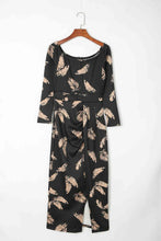 Load image into Gallery viewer, Printed Round Neck Slit Midi Dress