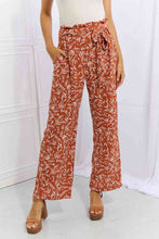Load image into Gallery viewer, Heimish Right Angle Full Size Geometric Printed Pants in Red Orange