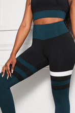 Load image into Gallery viewer, Striped Sports Bra and High Waisted Yoga Leggings Set