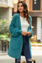 Load image into Gallery viewer, Open Front Fuzzy Cardigan with Pockets