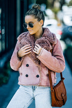 Load image into Gallery viewer, Plush Lining Suede Double-Breasted Jacket