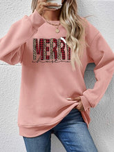 Load image into Gallery viewer, MERRY CHRISTMAS Round Neck Long Sleeve Sweatshirt