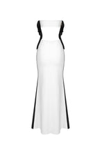Load image into Gallery viewer, Two-Tone Strapless Cutout Bow Detail Dress
