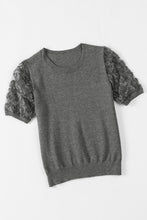 Load image into Gallery viewer, Applique Short Sleeve Knit Top