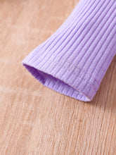 Load image into Gallery viewer, Baby Girl Graphic Ribbed Ruffle Shoulder Bodysuit and Printed Pants Set