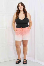 Load image into Gallery viewer, Zenana In The Zone Full Size Dip Dye High Waisted Shorts in Coral