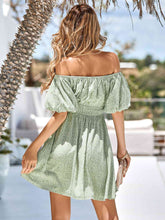 Load image into Gallery viewer, Leopard Square Neck A-Line Dress