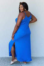 Load image into Gallery viewer, Ninexis Good Energy Full Size Cami Side Slit Maxi Dress in Royal Blue