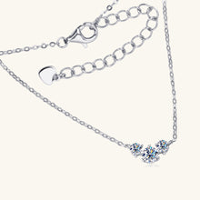 Load image into Gallery viewer, 925 Sterling Silver Inlaid Moissanite Necklace