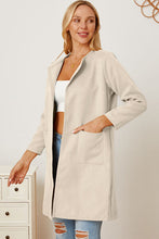 Load image into Gallery viewer, Open Front Pocketed Long Sleeve Coat