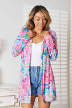 Load image into Gallery viewer, Double Take Floral Open Front Long Sleeve Cardigan