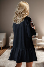 Load image into Gallery viewer, Football Sequin Round Neck Dropped Shoulder Mini Dress