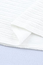 Load image into Gallery viewer, Frill Trim Balloon Sleeve Textured Blouse