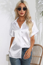 Load image into Gallery viewer, Collared Neck Short Sleeve Shirt