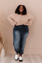 Load image into Gallery viewer, Jodifl Stay Awhile Full Size Run Waffle Knit V-Neck Tee