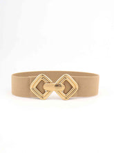 Load image into Gallery viewer, Geometric Buckle Elastic Wide Belt