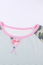 Load image into Gallery viewer, Plus Size Contrast Leopard Raglan Tee