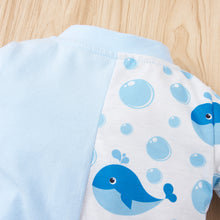 Load image into Gallery viewer, Baby Whale Print Two-Tone Jumpsuit