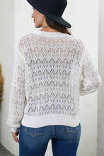 Load image into Gallery viewer, Openwork V-Neck Cardigan
