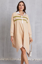 Load image into Gallery viewer, Half Button Handkerchief Hem Dress