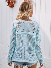 Load image into Gallery viewer, Round Neck Openwork Sweater