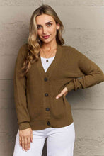 Load image into Gallery viewer, Zenana Kiss Me Tonight Full Size Button Down Cardigan in Olive