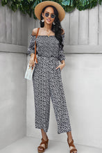 Load image into Gallery viewer, Ditsy Floral Off-Shoulder Wide Leg Jumpsuit