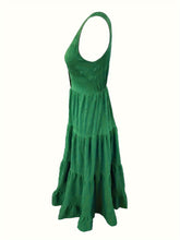 Load image into Gallery viewer, Scoop Neck Wide Strap Midi Dress