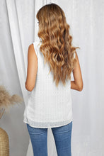Load image into Gallery viewer, Swiss Dot Lace Detail Plunge Tank