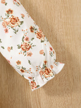 Load image into Gallery viewer, Floral Print Frill Trim Flounce Sleeve Dress