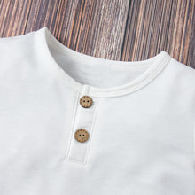 Load image into Gallery viewer, Kids Quarter Button T-Shirt and Drawstring Waist Shorts Set
