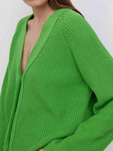 Load image into Gallery viewer, Raglan Sleeve Button Down Cardigan