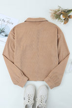 Load image into Gallery viewer, Plaid Corduroy Dropped Shoulder Jacket