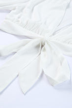 Load image into Gallery viewer, Tied Balloon Sleeve Cropped Blouse