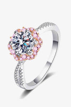Load image into Gallery viewer, 1 Carat Moissanite Flower-Shaped Crisscross Ring