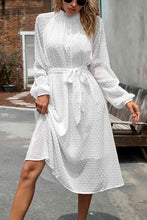 Load image into Gallery viewer, Swiss Dot Tie Waist Dress