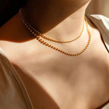 Load image into Gallery viewer, 18K Gold-Plated Lobster Closure Bead Necklace
