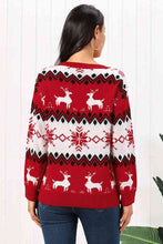 Load image into Gallery viewer, Reindeer Round Neck Sweater